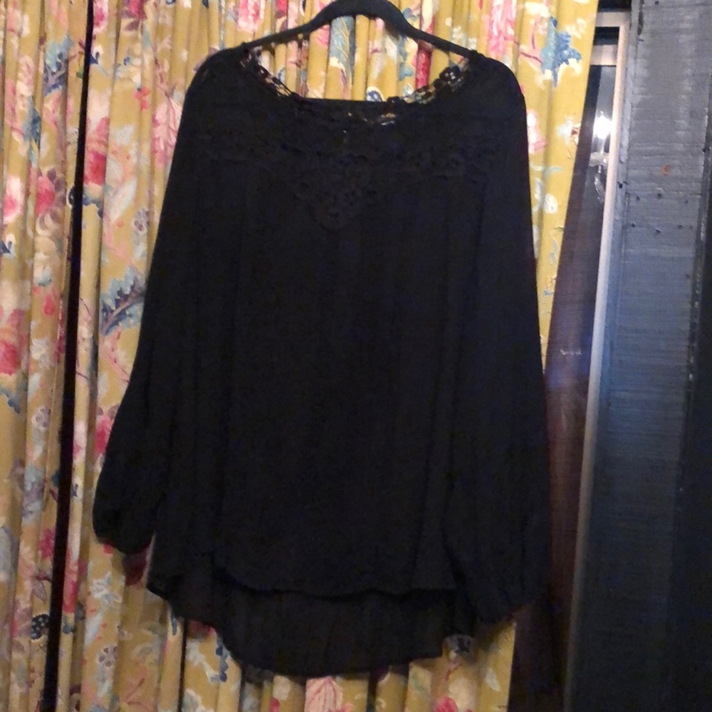 Torrid Sheer Long Sleeve Blouse Sz 3